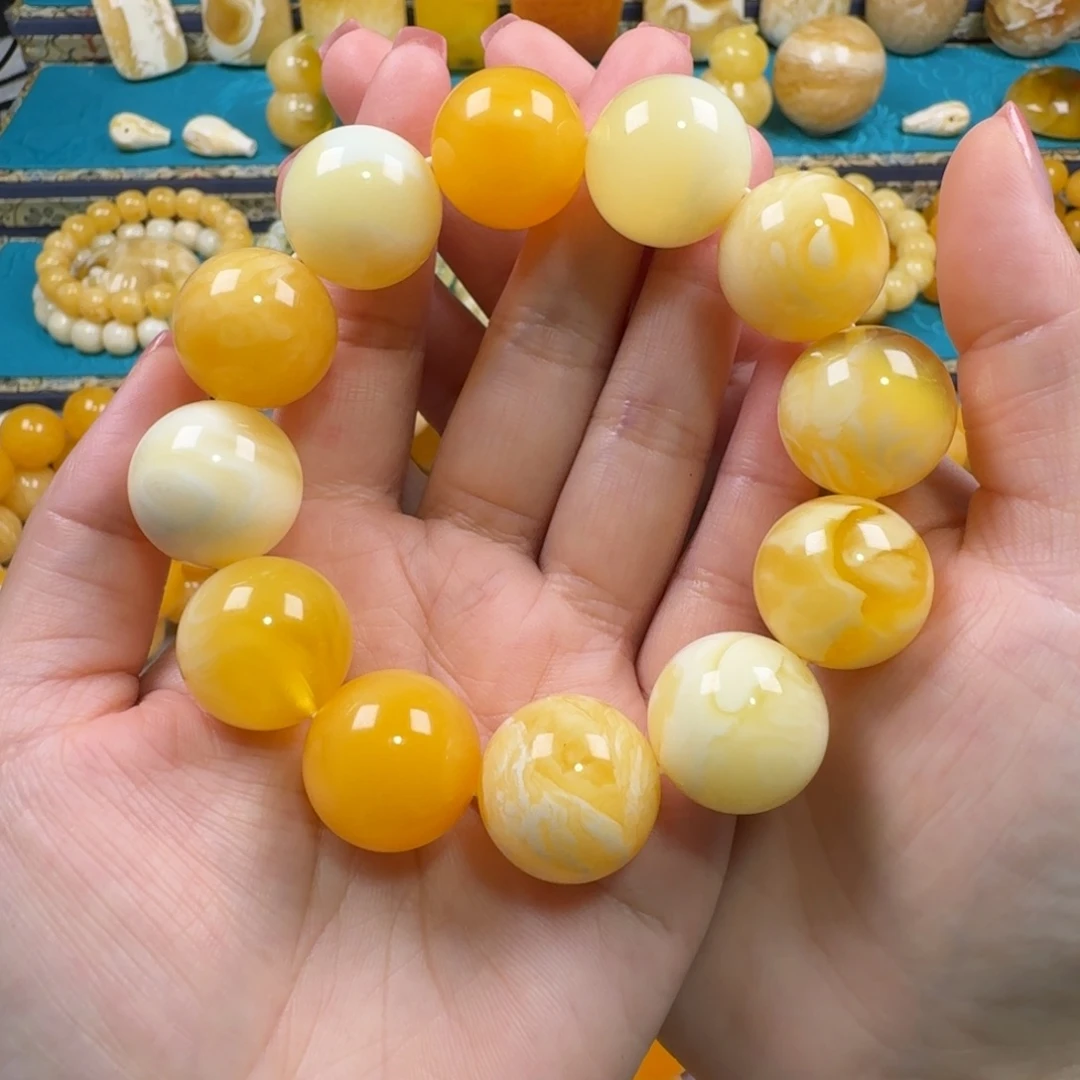 琥珀未镶嵌手链同料
