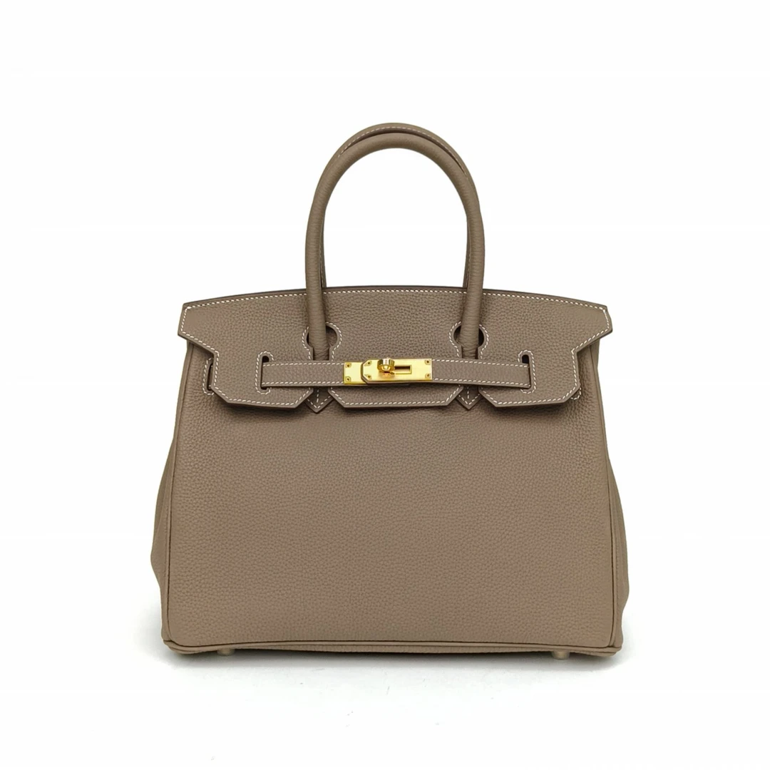 99新 Hermes/爱马仕 【黑黑】Birkin 30 大象灰 Y刻 金扣