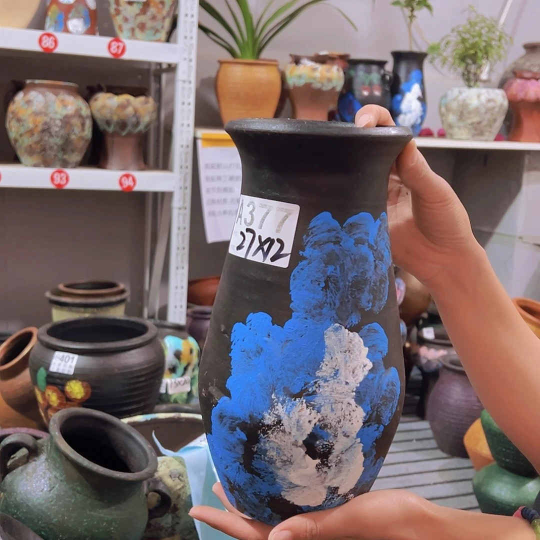 2蓝色彩绘无孔备注