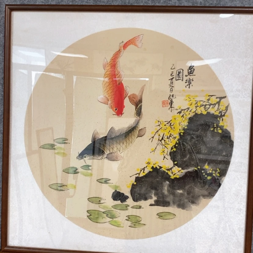 【闪购商品】国画手绘国画带框60.60