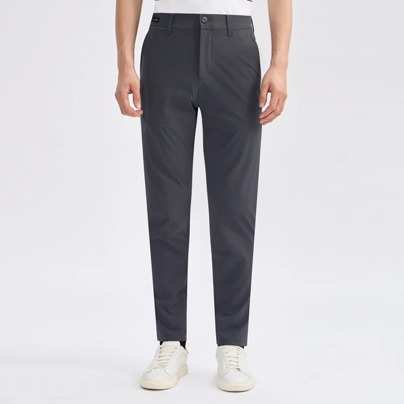 柒牌男装休闲裤春夏新款商务通勤上班男士梭织合体直筒长裤子