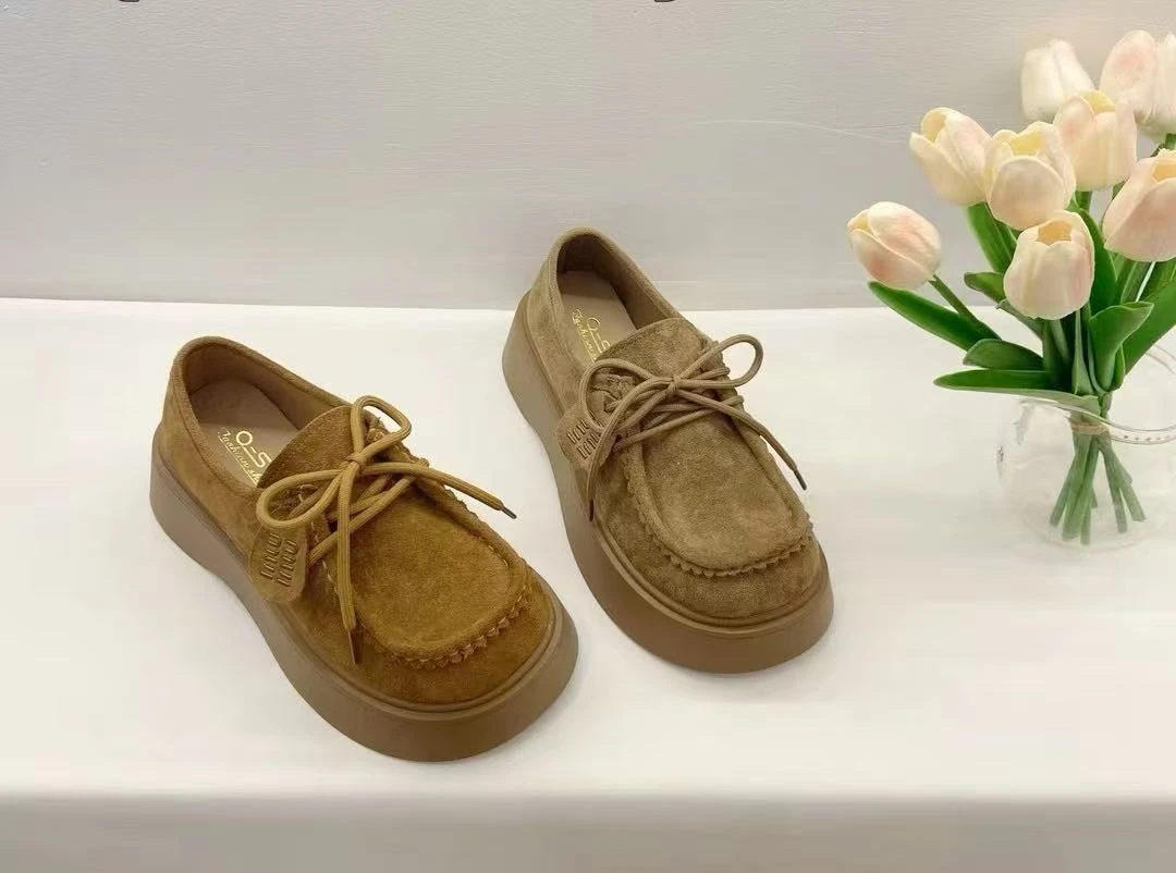 2025秋季复古韩版厚底百搭勃肯鞋厚底鞋6621