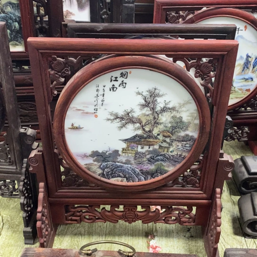 瓷片35*30 景德镇瓷板画柴窑烧制