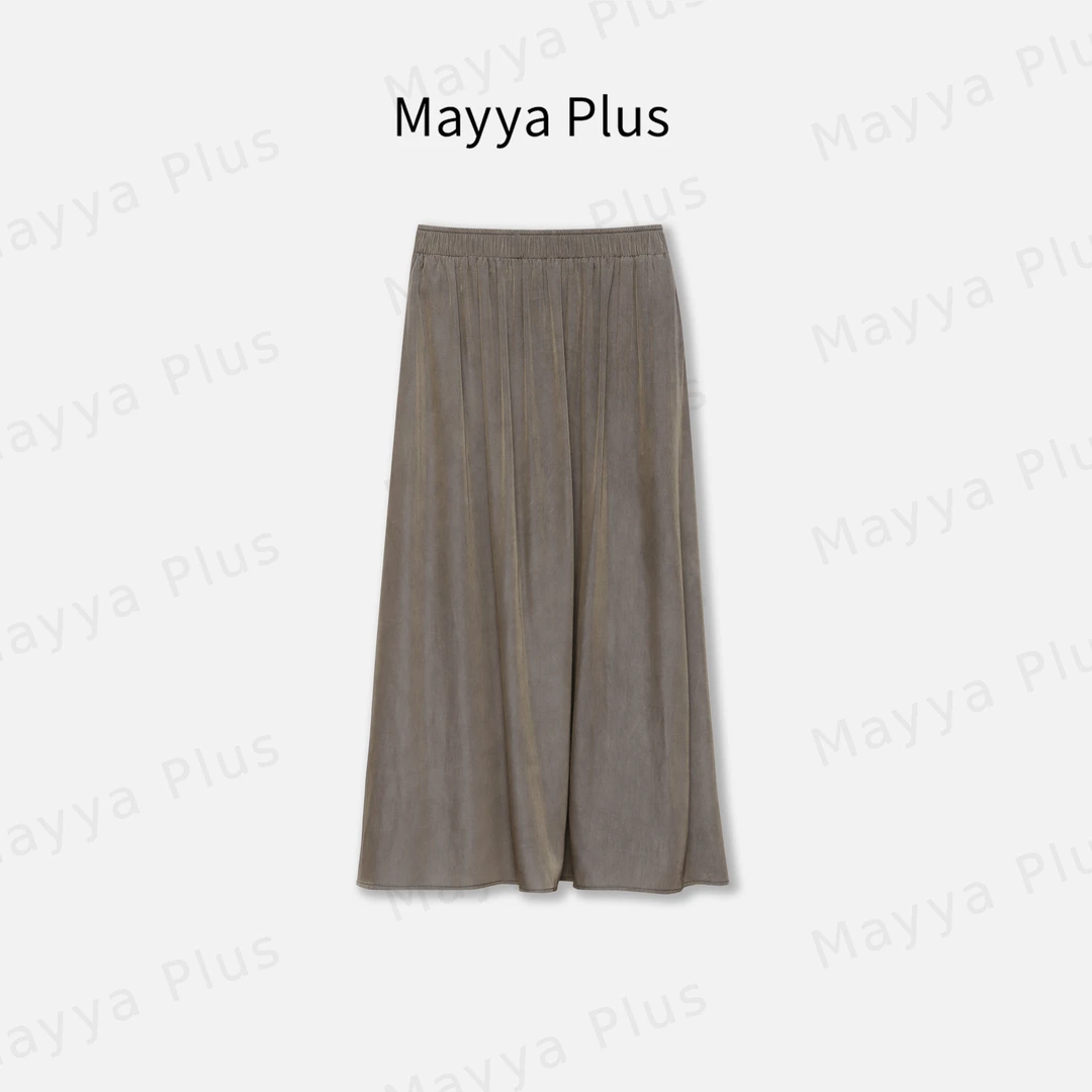 【高光时刻】Mayya Plus麦芽定制轻奢气质显瘦百搭梭织裙子32428381
