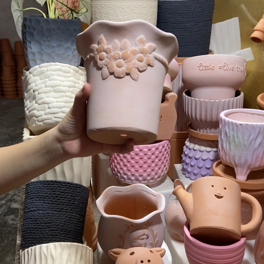 15×15雾化花边花束 粗陶1个