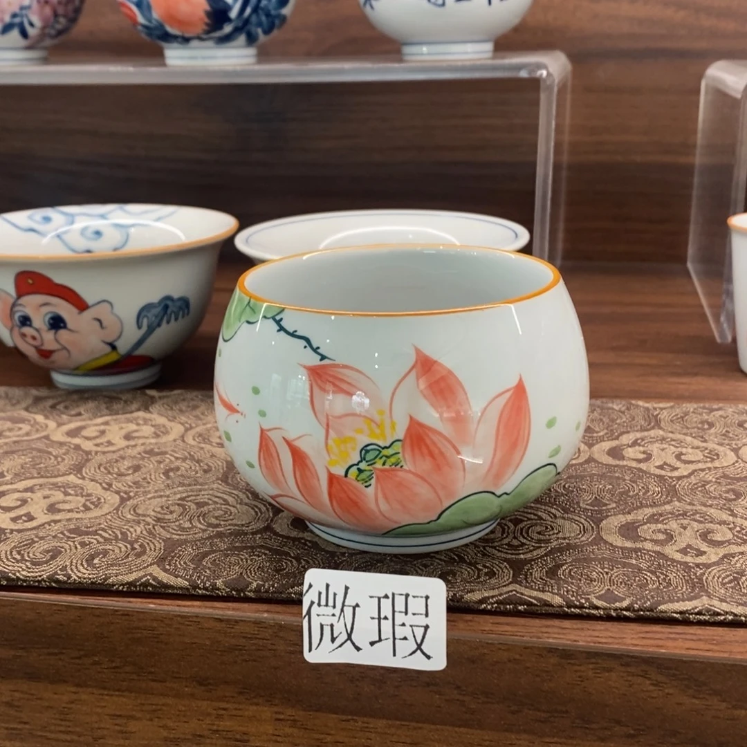 釉下彩老陶泥手工绘制