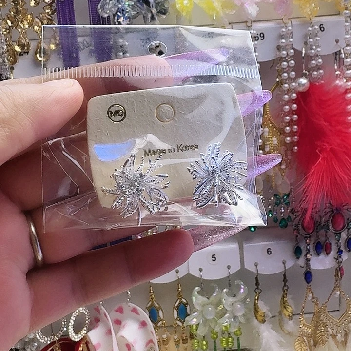 纯铜锆石合金时尚耳饰