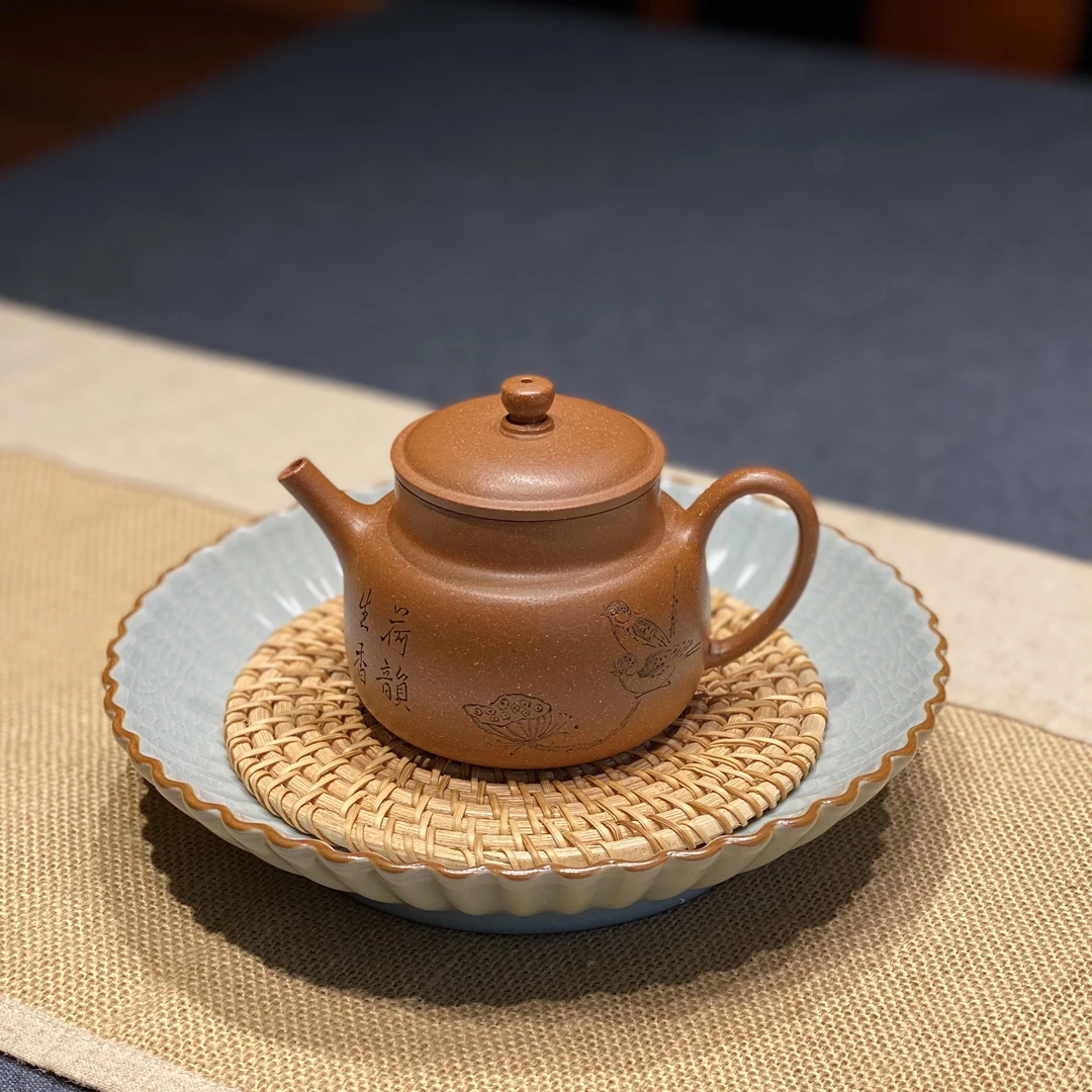 荷韵精工原矿降坡泥180cc纯手制摹古正宗紫砂泡茶壶正宗紫砂壶