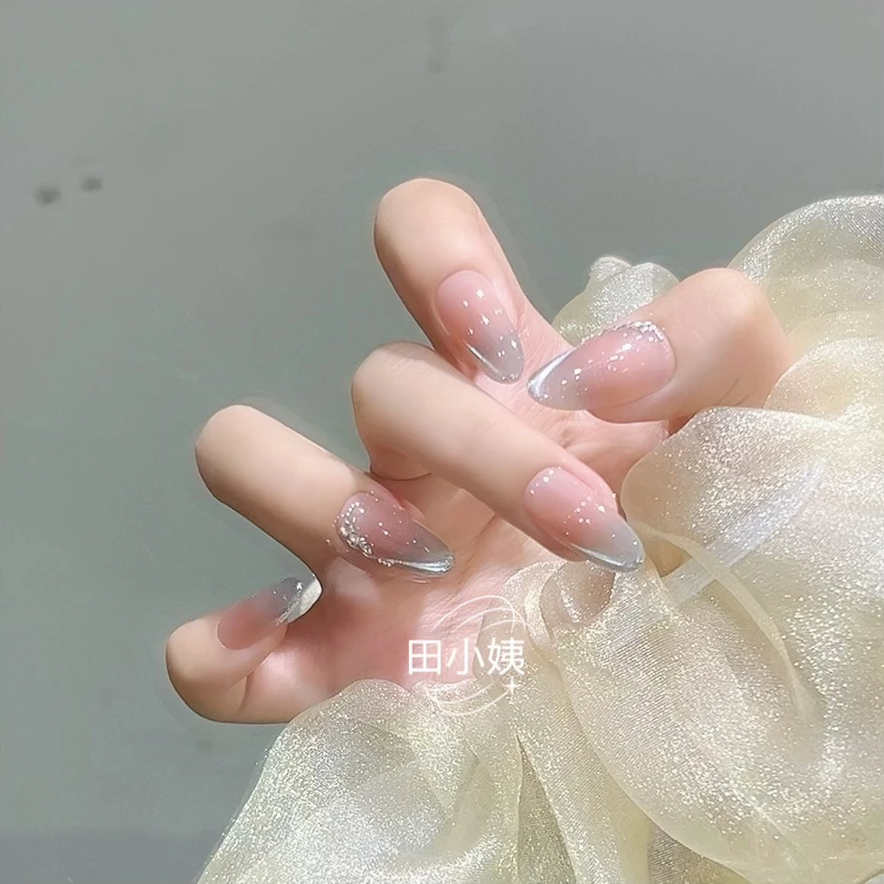 【碧海流光曲】春夏季温柔款设计穿戴甲温柔纯手工气质纯欲ins风