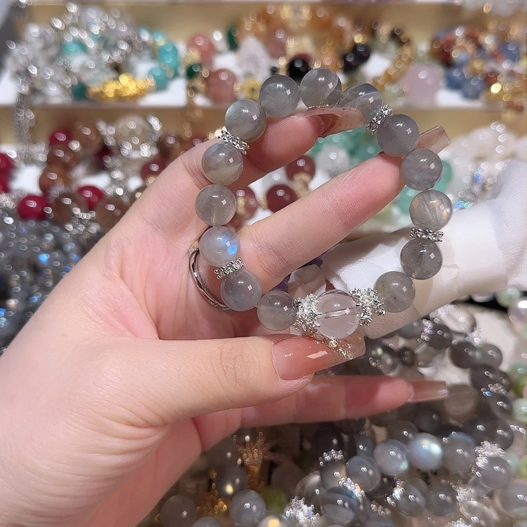 水晶手链未镶嵌吧