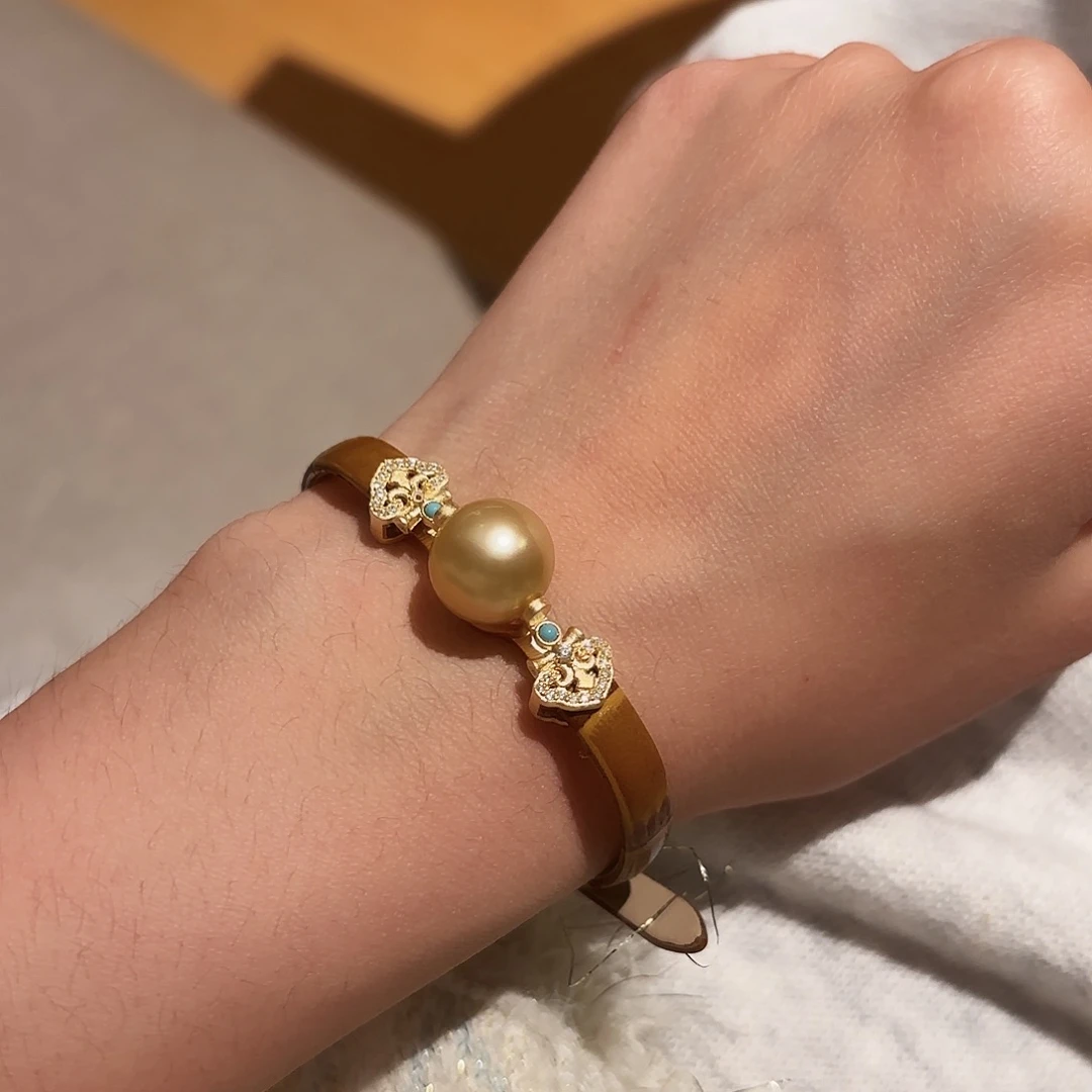 海水珍珠手链银S925镶嵌