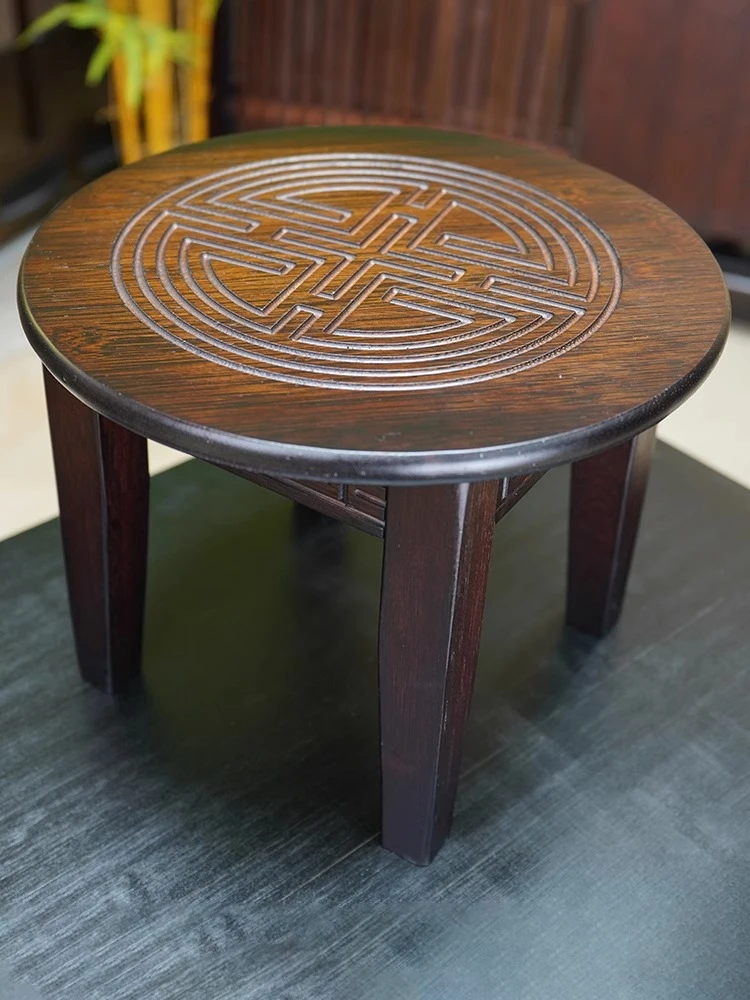 凳子矮凳新中式楠竹仿古轻便马扎凳家用户外钓鱼便携小板凳叠放