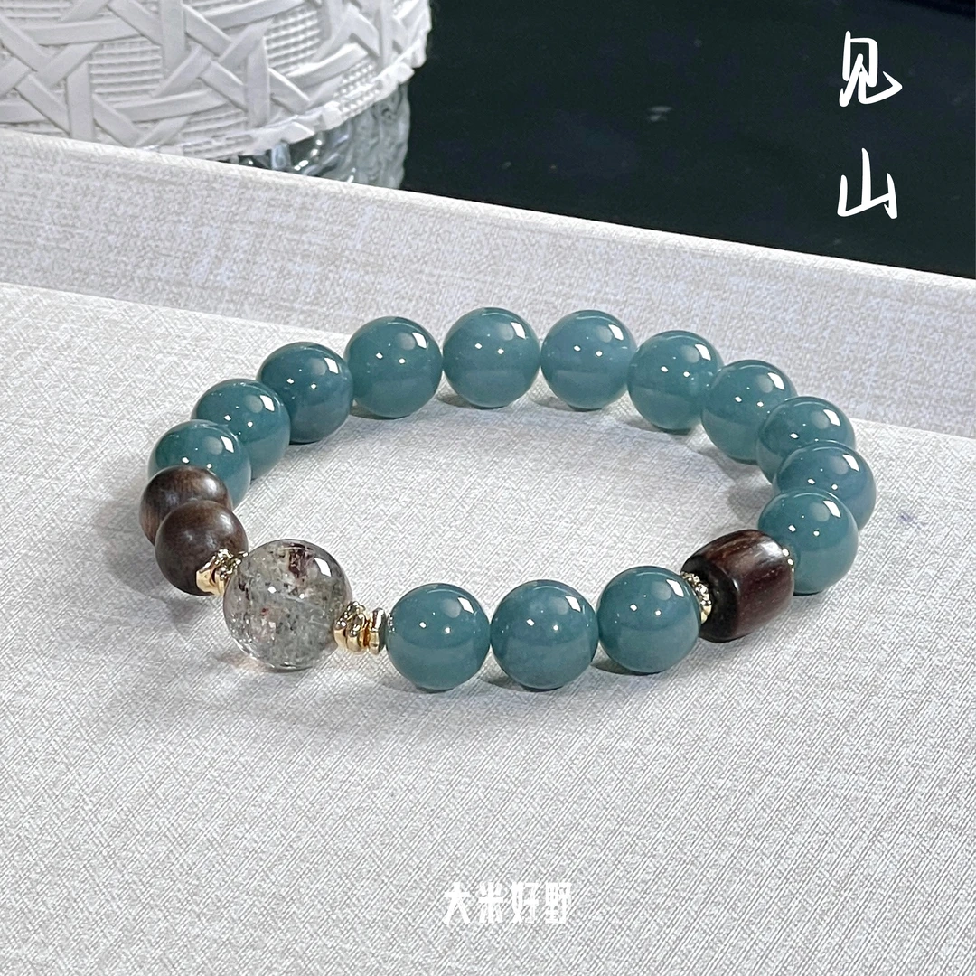 【见山】翡翠绿幽灵手链多样性发一DM2940