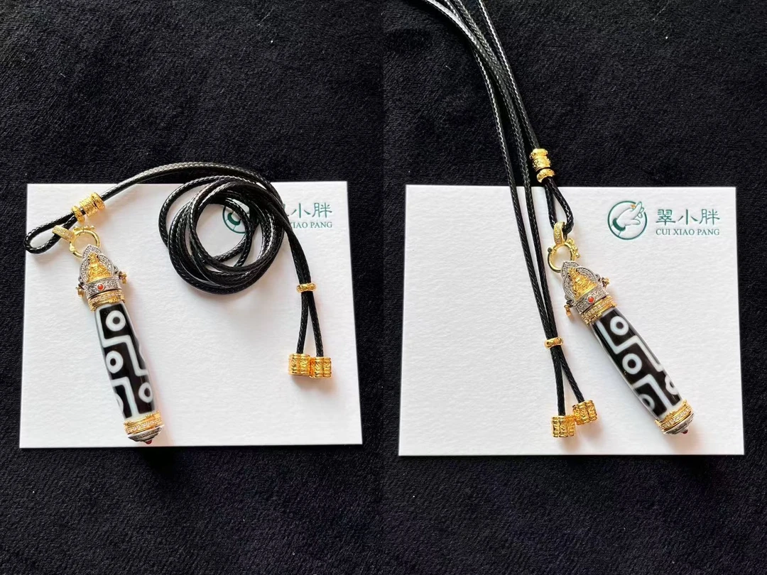 翠小胖二号店 豪镶黑白珠九眼项链JYTZ016 多样性发1
