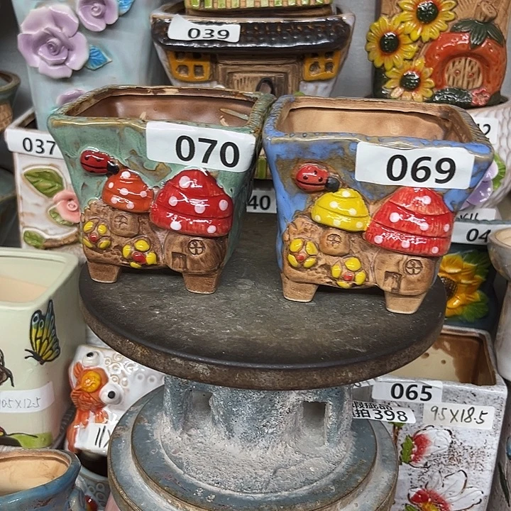 粗陶材质多肉花盆