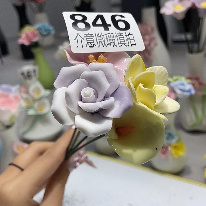 陶瓷纯手工捏花设计