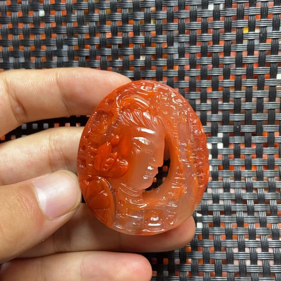 南红玛瑙未镶嵌吊坠(不含链)