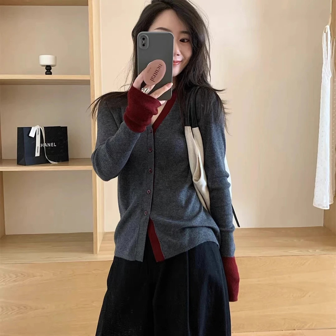 《蕾姐》E801-E850号 秋冬新款气质百搭针织开衫