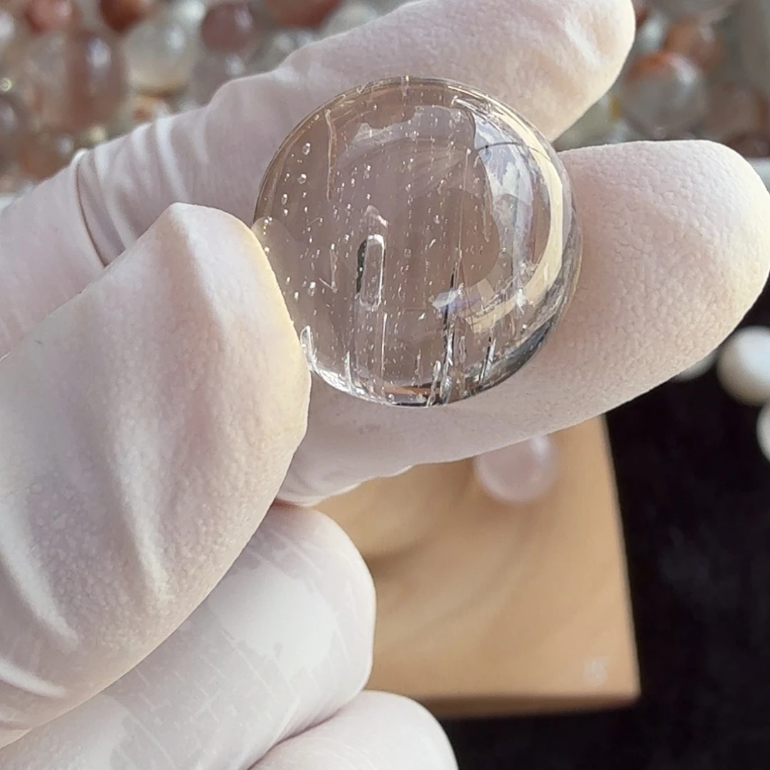 李***莹未镶嵌珠宝半成品水晶矿16.4mm定制不退换