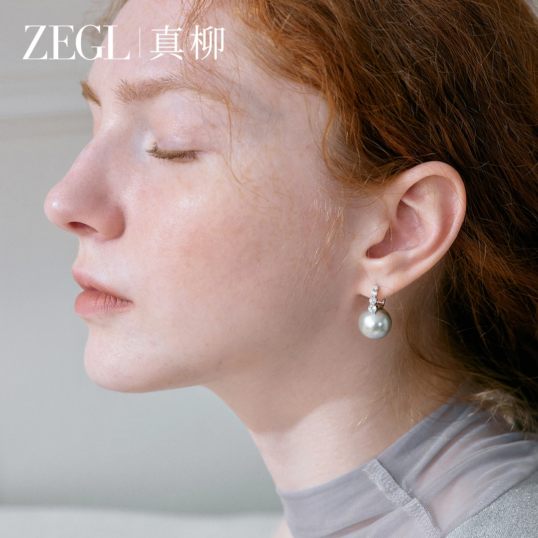 ZEGL 铜合金耳饰 真柳耳环女轻奢高级感耳饰耳扣新款爆款气质耳环
