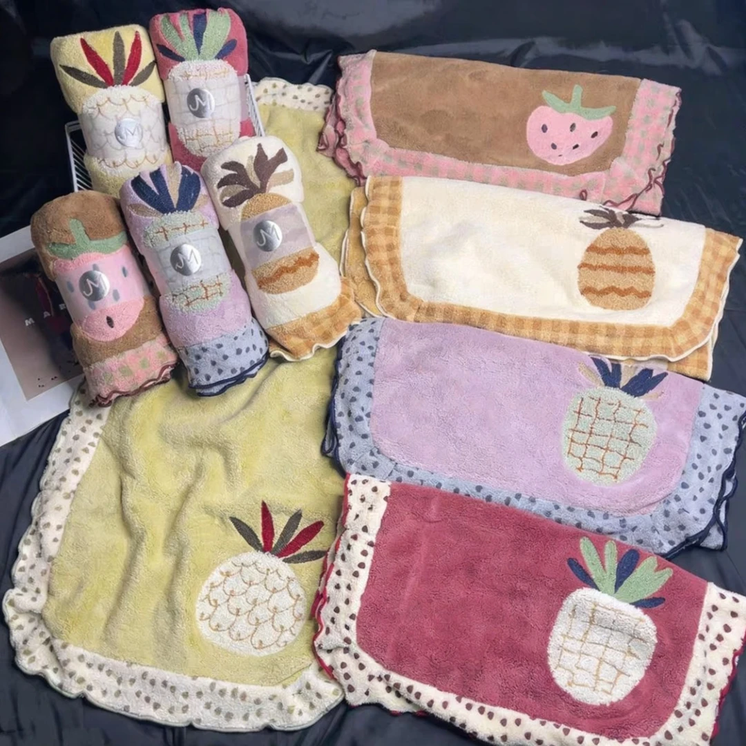 【两条装】女王专用珊瑚绒毛巾柔软速干吸水加大加宽加厚l