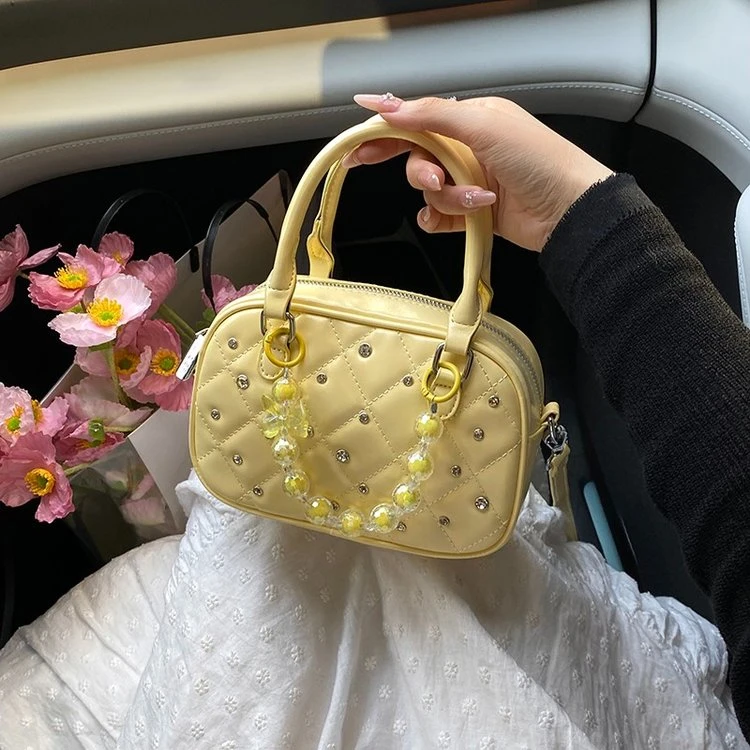 【活力满满】巨闪星钻ins夏季斜跨保龄球包包小众网红百搭