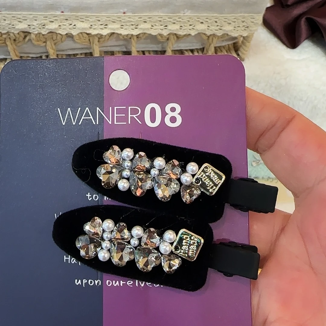 非金属丝绒满钻夹