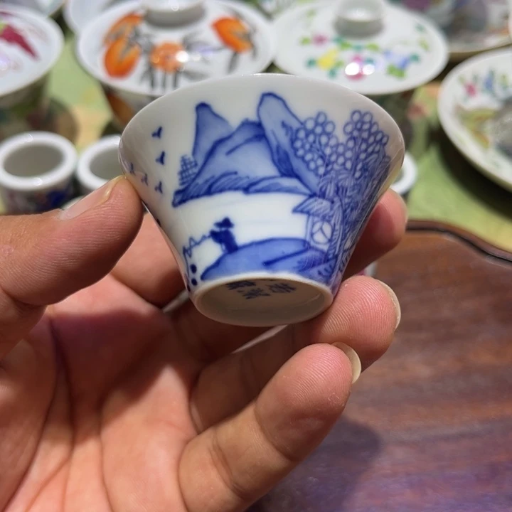 纯手绘精品盖碗杯