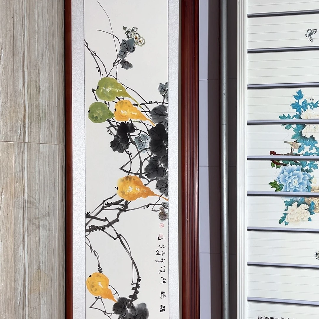 国画书画作品带框163×48