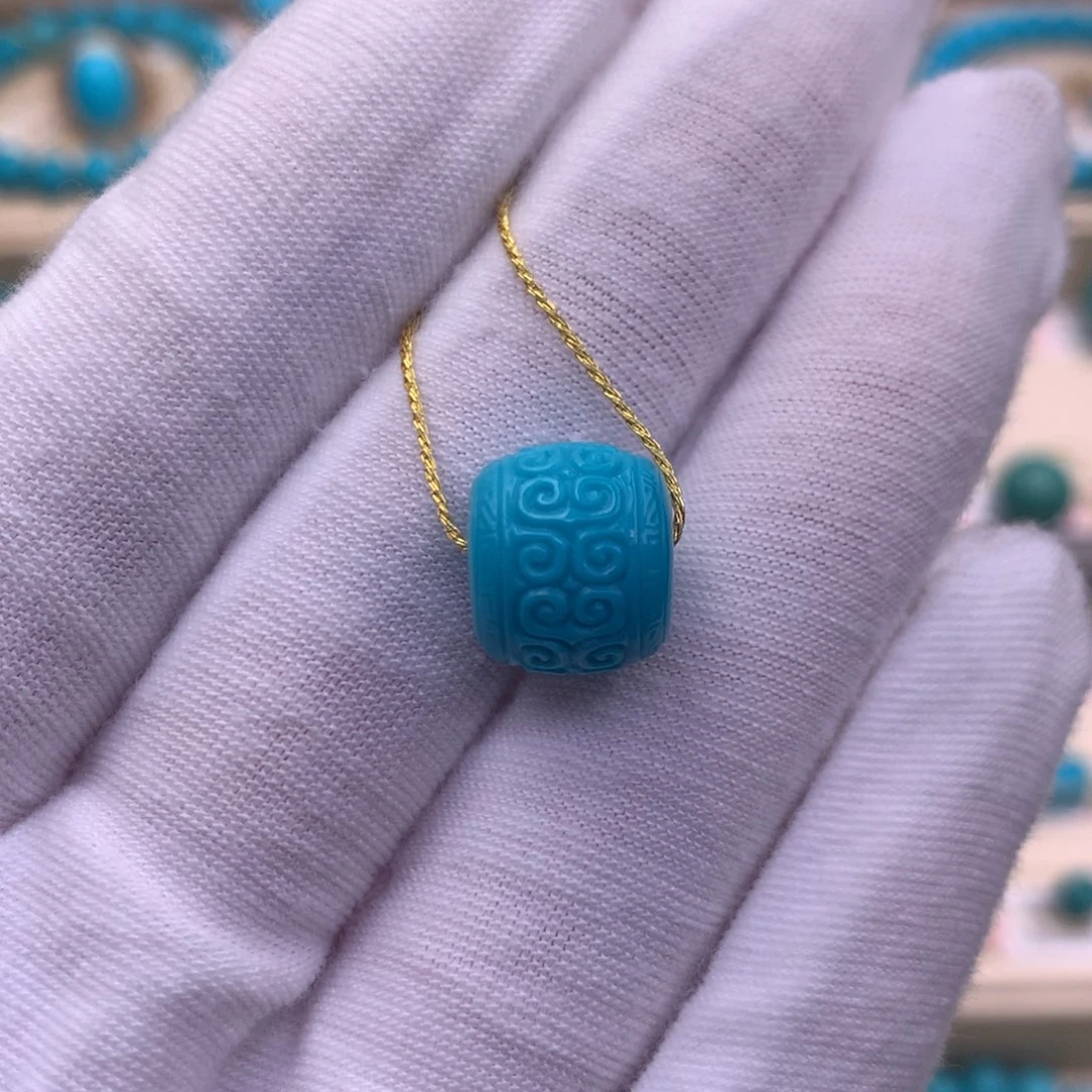 未镶嵌绿松石珠宝奇石12.2*10.4