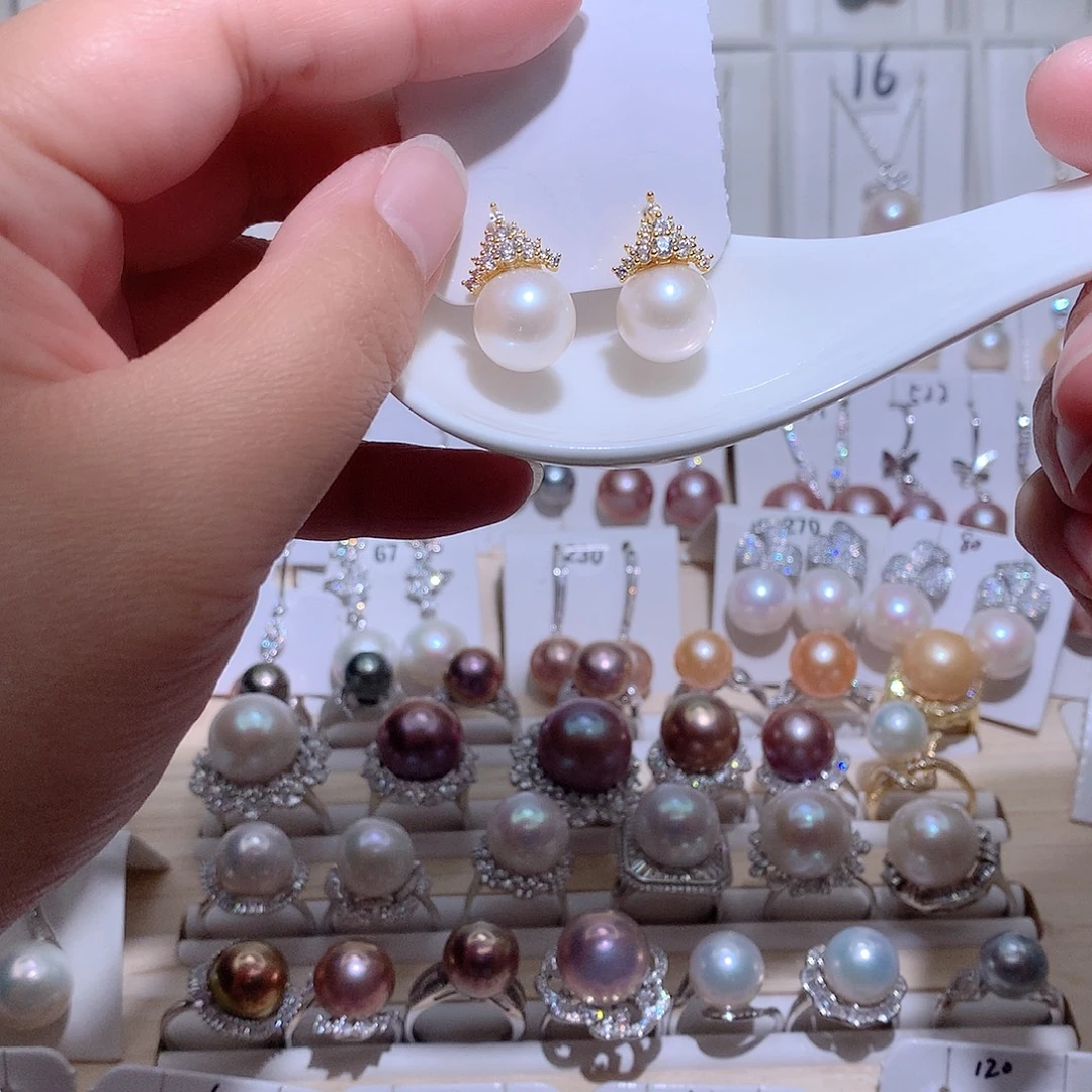 淡水珍珠耳饰未镶嵌CC12mm