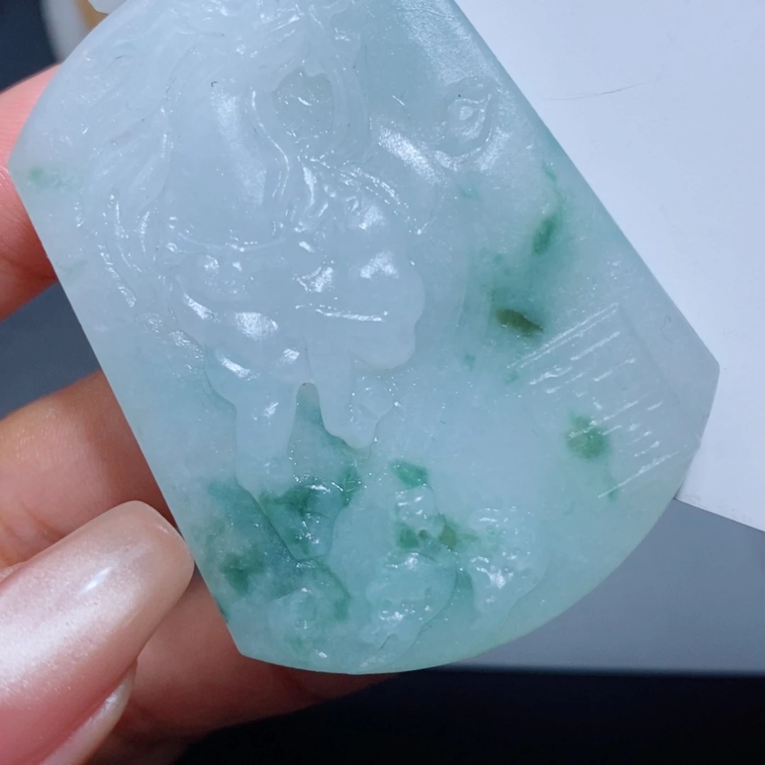 定制翡翠未镶嵌定制翡翠毛货挂件