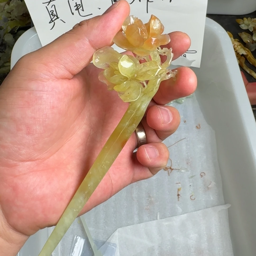 未镶嵌蛇纹石玉发饰