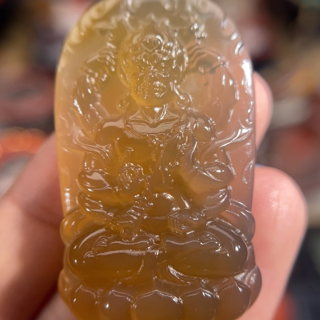未镶嵌不动明王 25.5x43.2mm玛瑙/玉髓