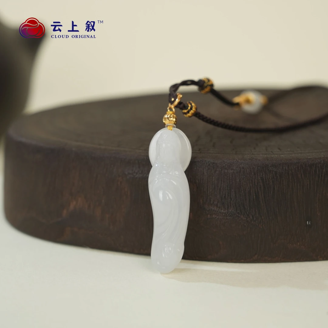 【云上叙】21 QJD06800009 S925银镶和田玉吊坠（带绳）-多样性发一件