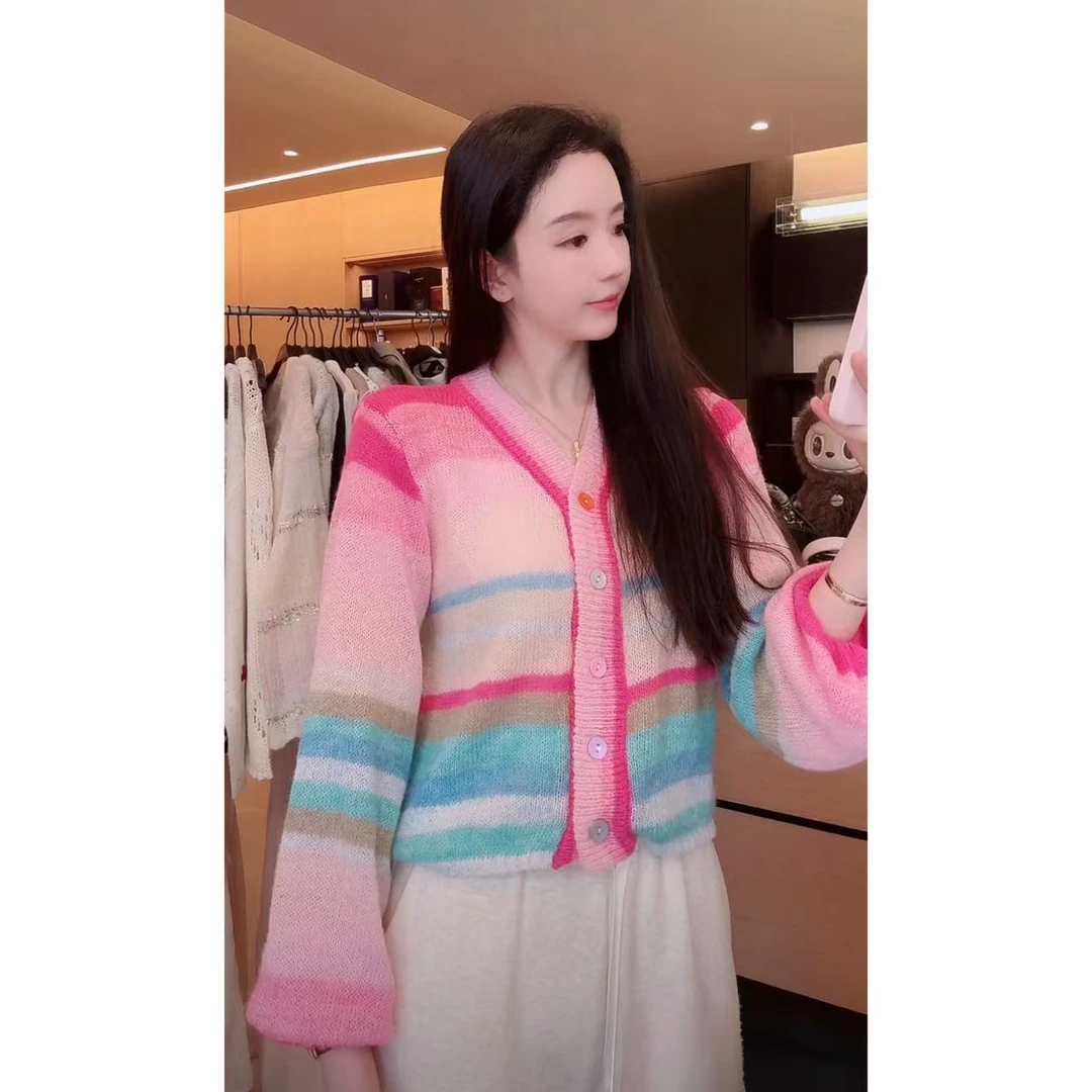 Zwinnie/詹维尼【彩红开衫】细腻柔软不扎人开衫毛衣 XH-WNX202502