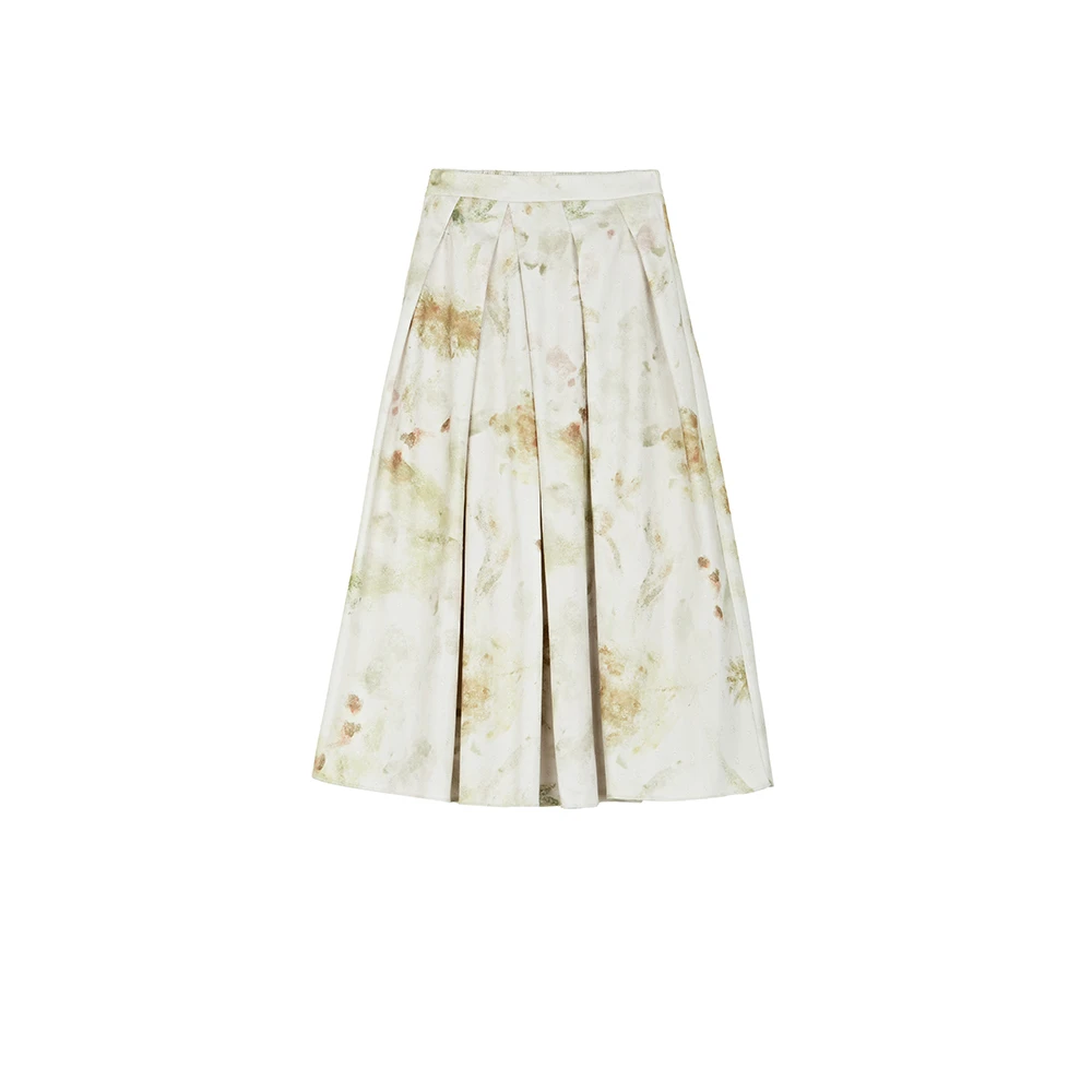 【莉莉专属】圣迪奥女装气质花瓣印花优雅时尚简约半身裙S243Z1109