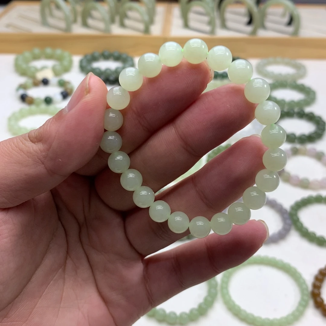 和田玉手串（晴水8）未镶嵌