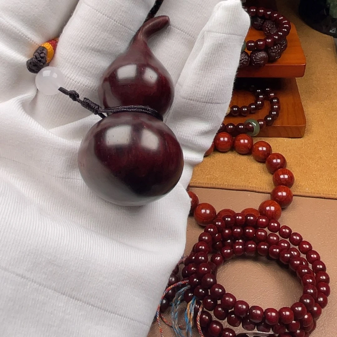 大***分小叶紫檀手串/手链原汁原味葫芦