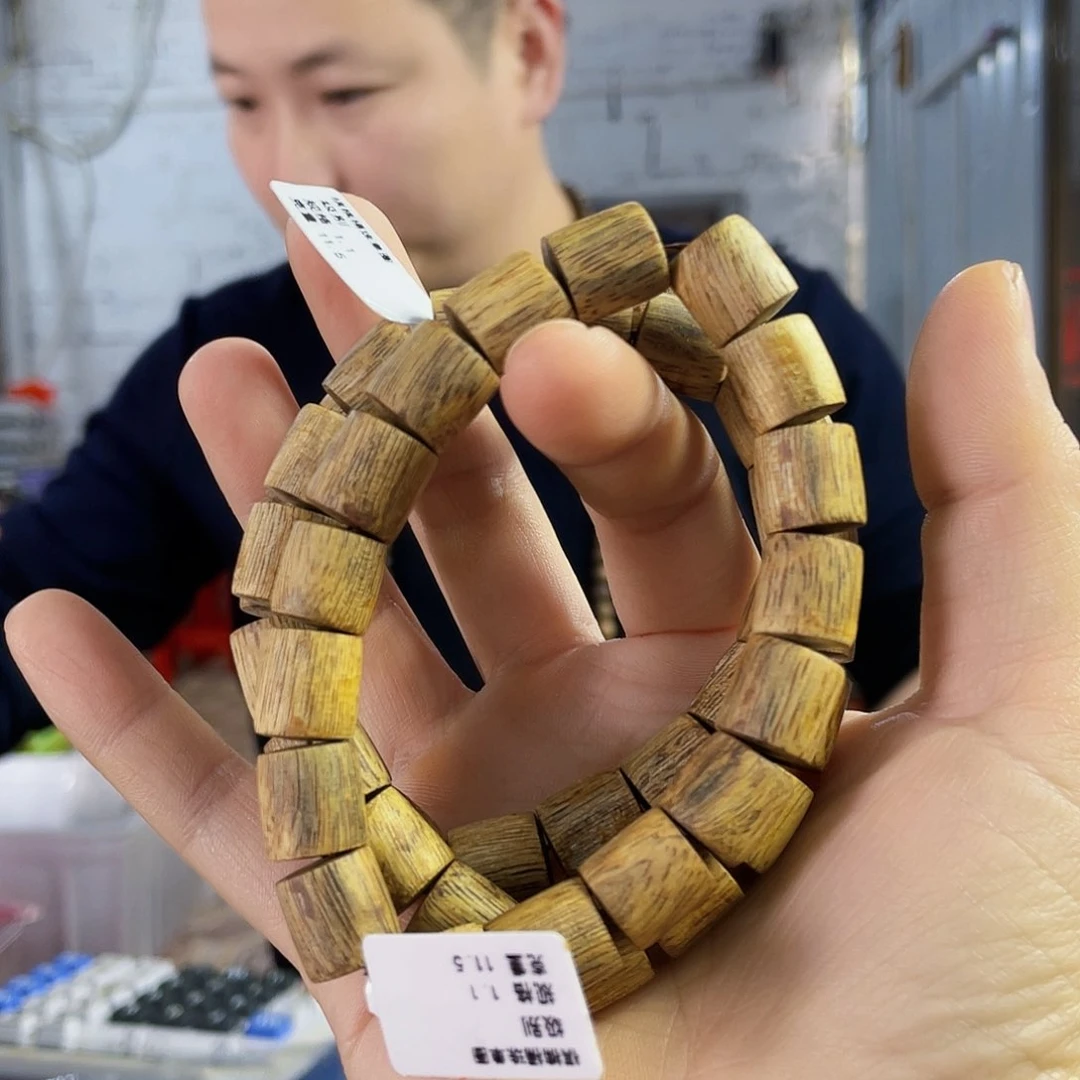 沉香手串棋楠乌身桶珠单圈1.1/11克多样性发一