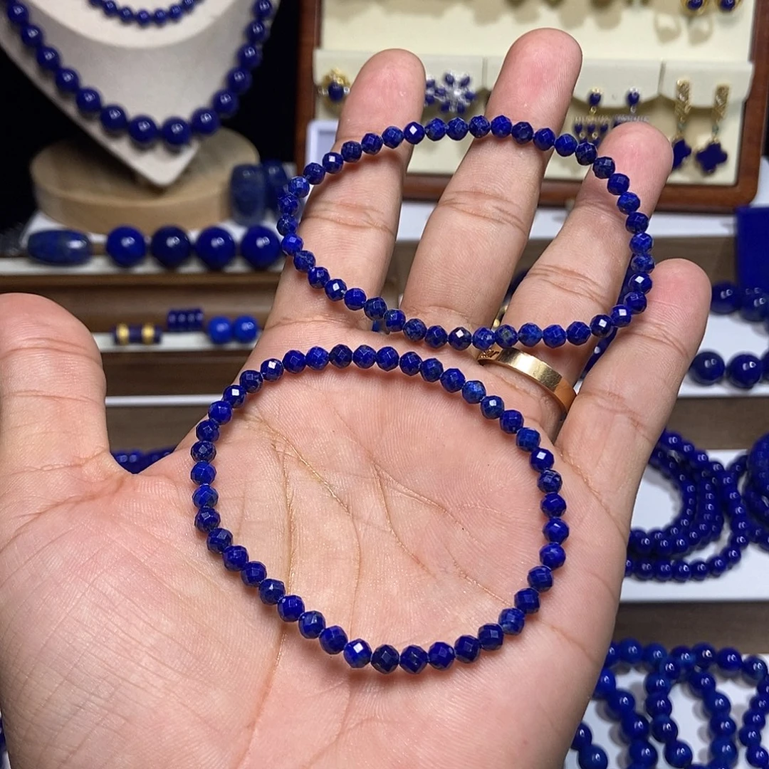 青金石未镶嵌精品 精工 切面 手串#多样性发一#4.4+