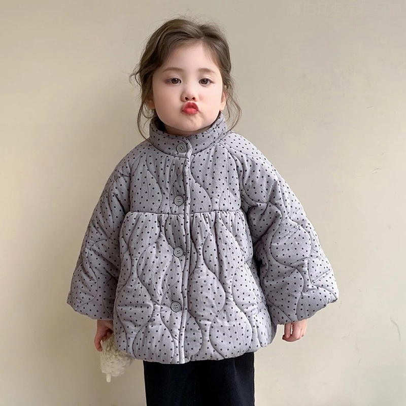 【新疆西藏包邮】韩系女童加厚棉服外套秋冬装2024新款女宝宝森系