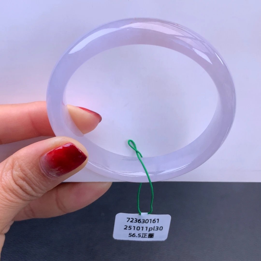 翡翠未镶嵌手镯冰粉紫手镯（完整强推）