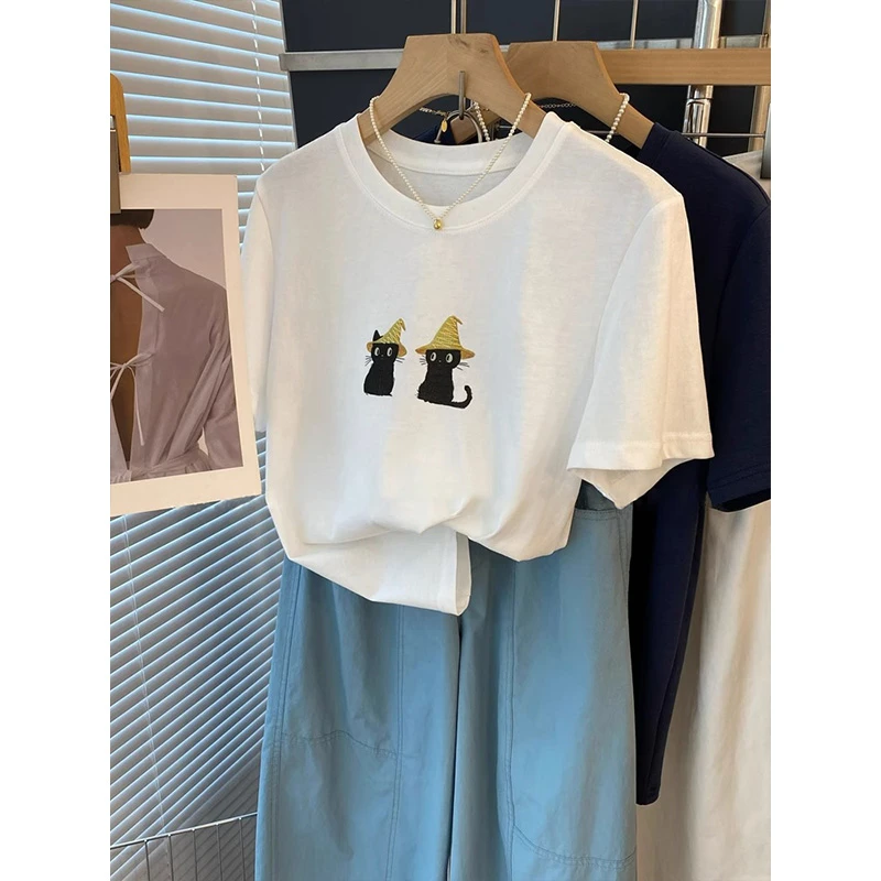 200斤大码女装2025夏季新款胖mm短袖t恤宽松显瘦遮肉半袖上衣薄款