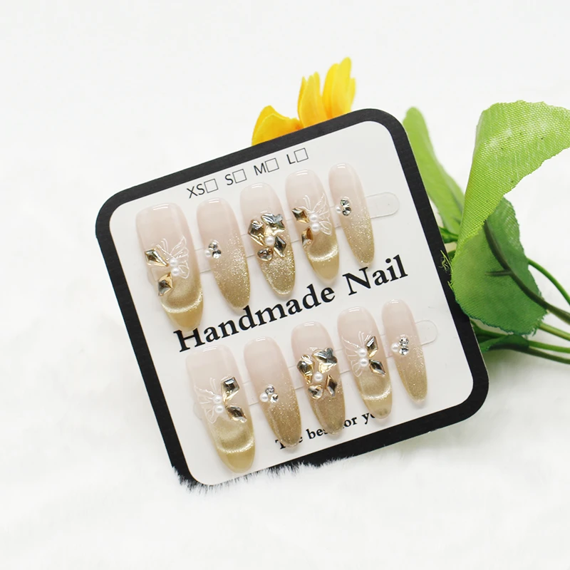 【香槟金猫眼】精品纯手工穿戴甲