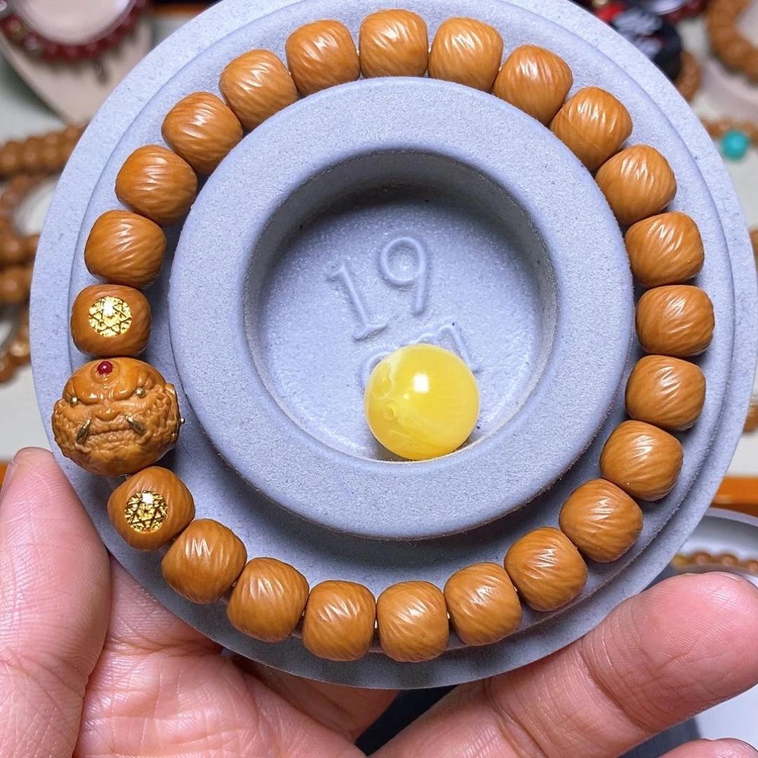 猴头核桃手串恶僧精工千刃云锦尺寸10左右+配饰