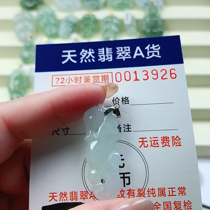 翡翠未镶嵌颈饰吊