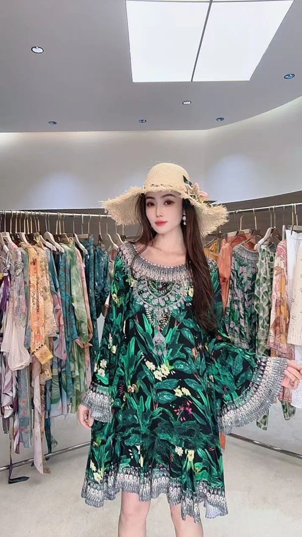 【老板娘衣橱】时尚气质重磅桑蚕丝春季夏季新款连衣裙241060