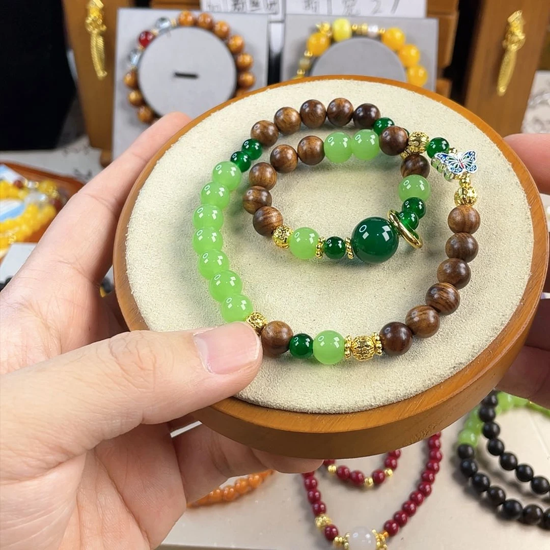 和田玉手饰银S925镀金镶嵌