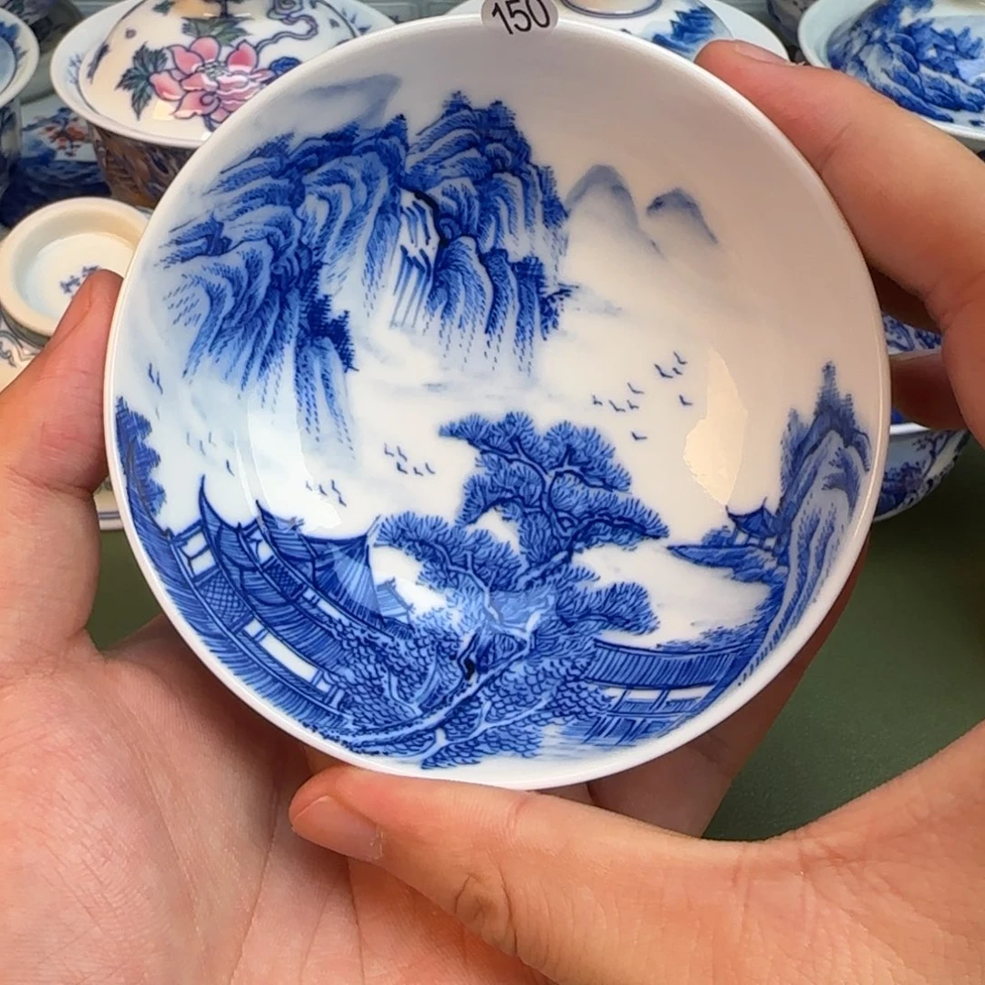 彦祖纯手工手绘茶具150